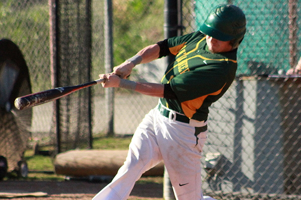 peter schmidt swings at the ball
