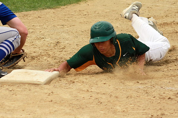 nate hickey slides back into first