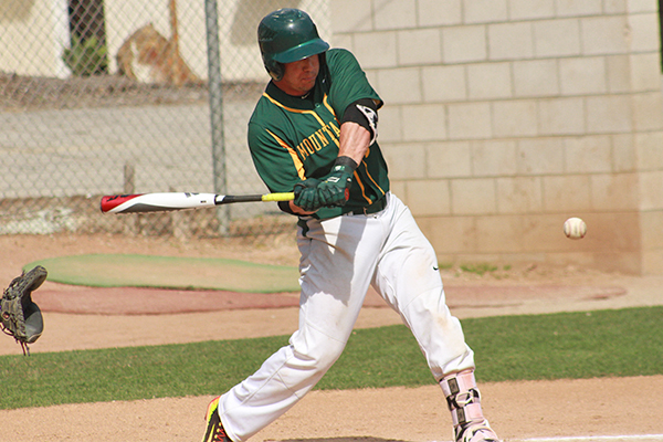 anthony mercuri swings at a pitch