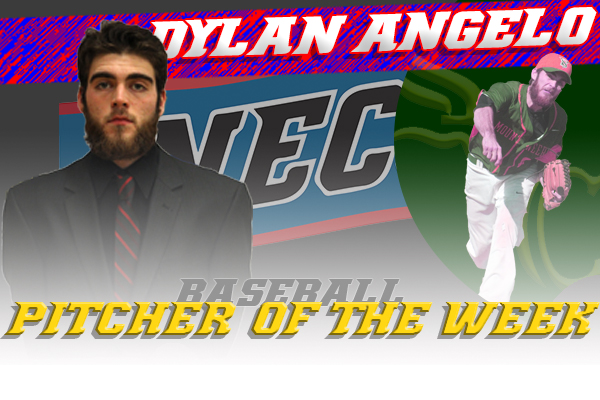 dylan angelo tabbed necc pitcher of the week