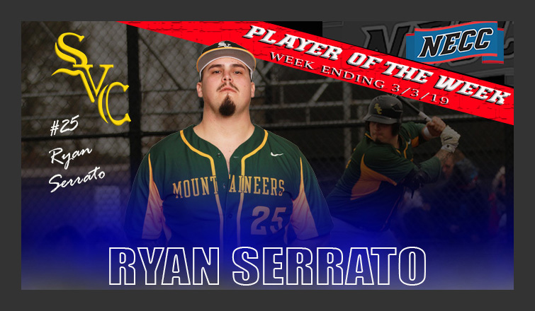 Serrato Collects First NECC Baseball Player of the Week Award