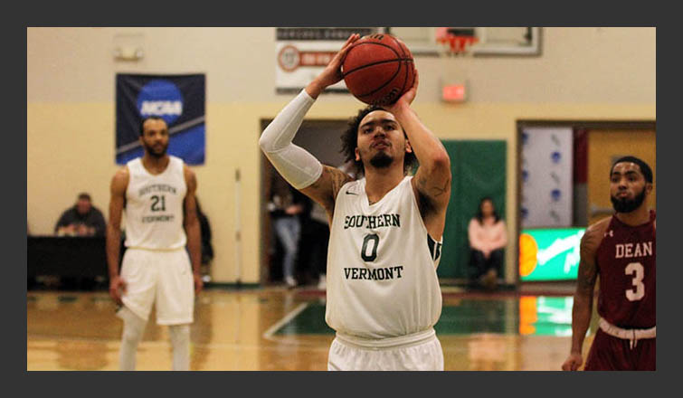 kieran durant shoots a free throw against dean with dean and svc players in the background