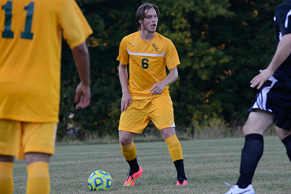 Men's Soccer Topped 3-0 at Regis in NECC Action