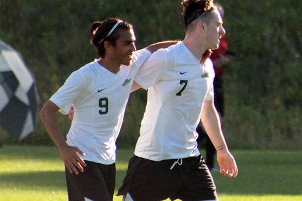 Men’s Soccer Holds on to Claim Hard-fought 2-1 Season-opening Home Win Over St. Joseph