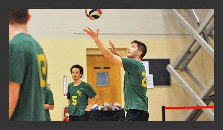 Men’s Volleyball Topped 3-0 at Sage