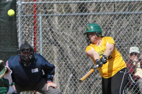 Softball Splits Double Header Against NECC foe Regis