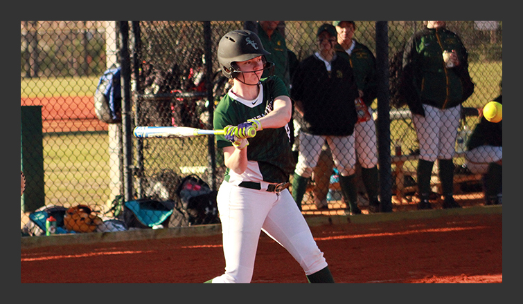 emma griffith swings at a pitch