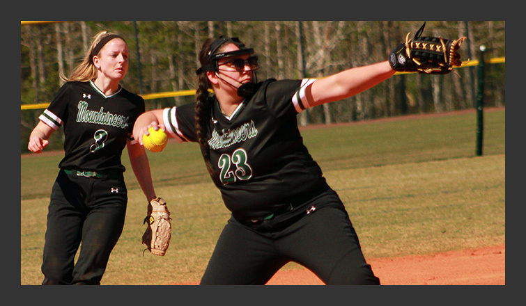 mackenzie rumrill throws the ball