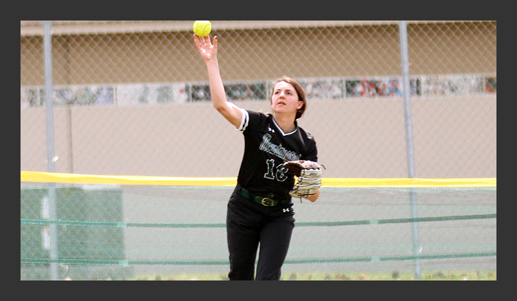 Softball Downed 14-3, 8-1 by Bay Path