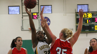 Women’s Basketball Topped by Eagles in NECC Play