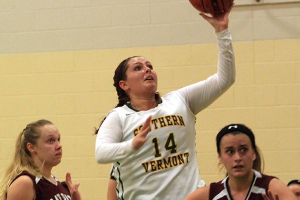 Amber Dow puts up a floater in the lane for SVC