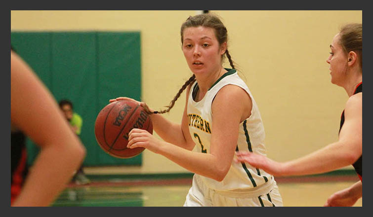maddy main dribbles the ball
