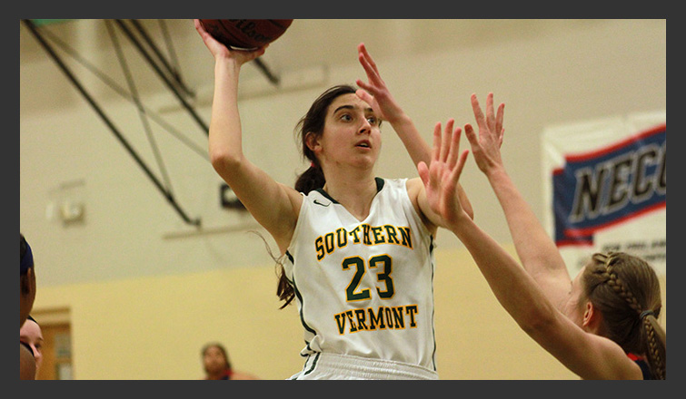 sarah poirier shoots the ball