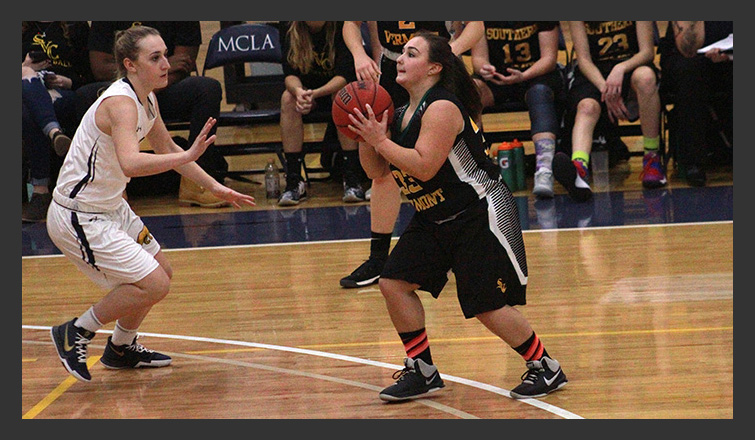 brianna soucy shoots the ball