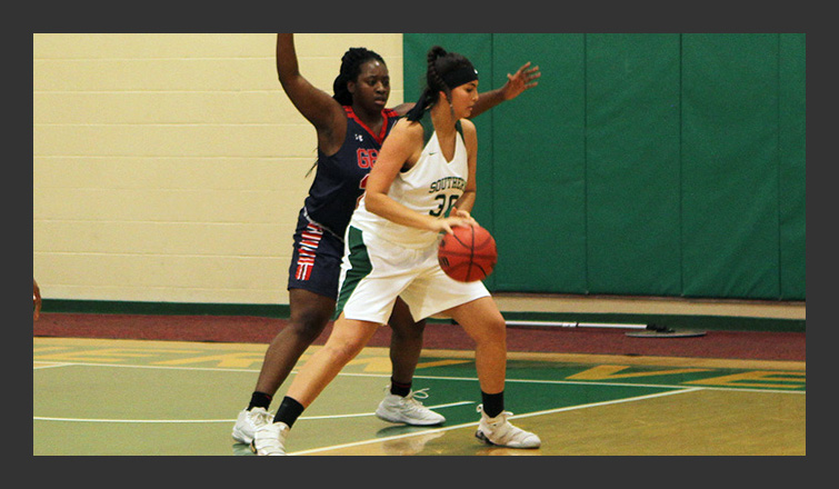 julisa vega dribbles the ball