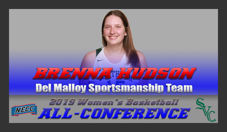 brenna hudson, NECC logo, SVC Athletics logo, and text:
