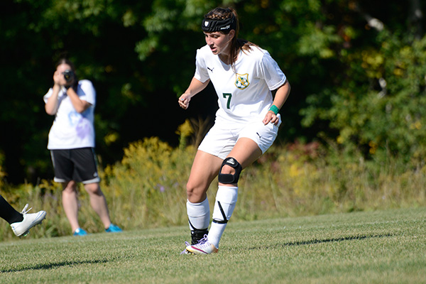 Women's Soccer Erases Late Deficit for 2-1 2OT Win Over Newbury