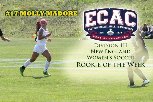 Madore Adds ECAC DIII New England Rookie of the Week Nod