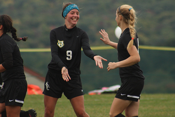 Women's Soccer Downs Newbury 3-0 on Senior Day
