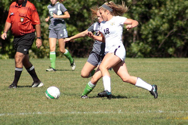 Lesley Bests Women's Soccer 4-0 in NECC Opener