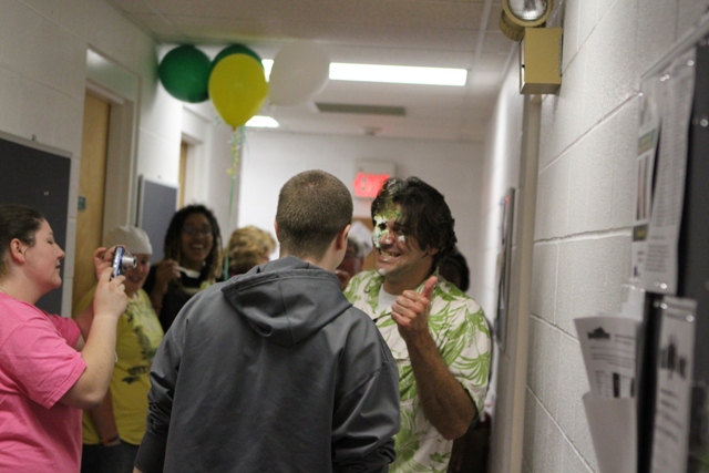 The team gets Coach Stokes