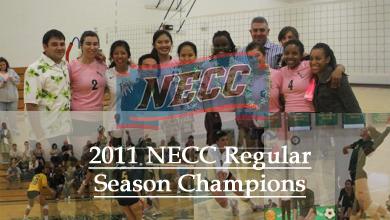 Women's Volleyball Wins 2011 NECC Regular Season Championship with 3-0 Victory Over Bay Path