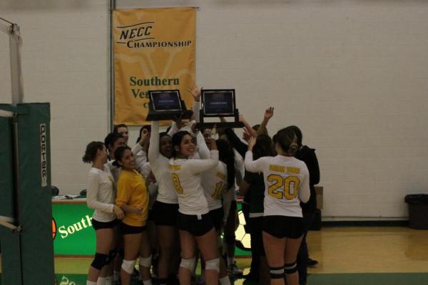 Women's Volleyball Claims Second-Straight NECC Championship with 3-0 Win over Regis