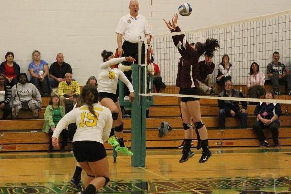 Women's Volleyball Blanks Bay Path 3-0 for 1st NECC Win