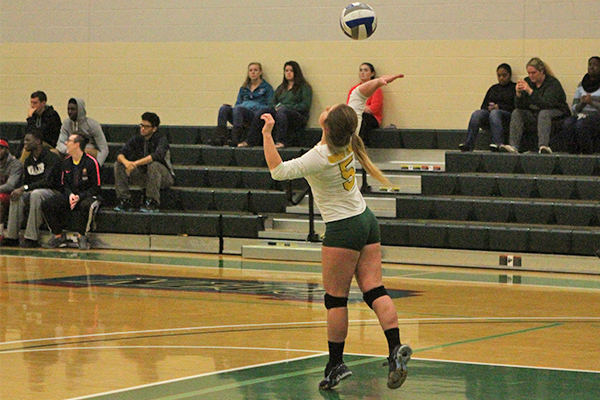 Women's Volleyball Falls 3-0 in NECC Match at Lesley