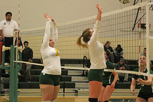 Elms Downs Women's Volleyball 3-0 in League Matchup