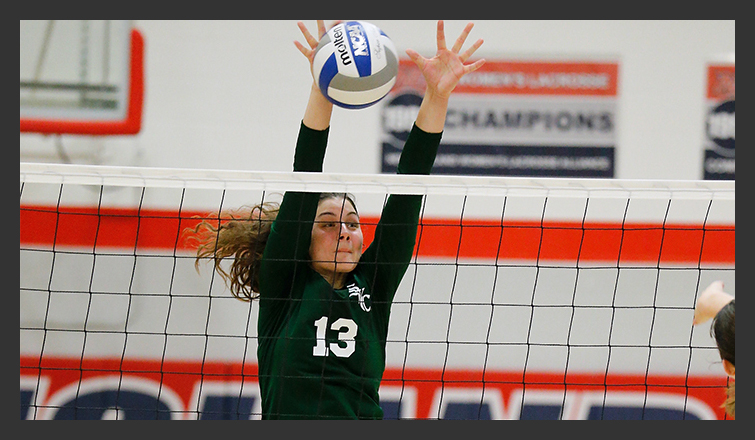 liv sowles blocks the ball