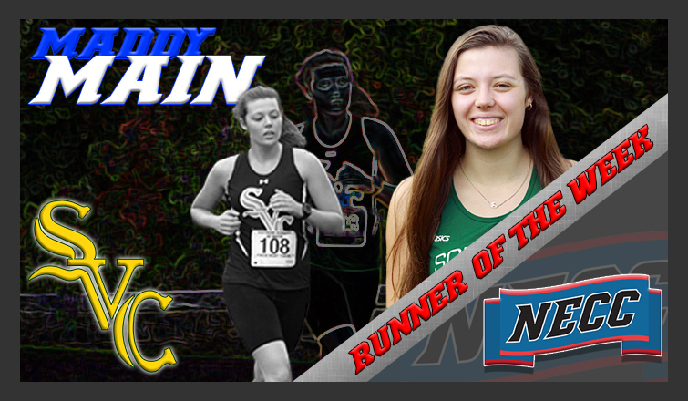 maddy main runs; she was named the necc women's xc runner of the week